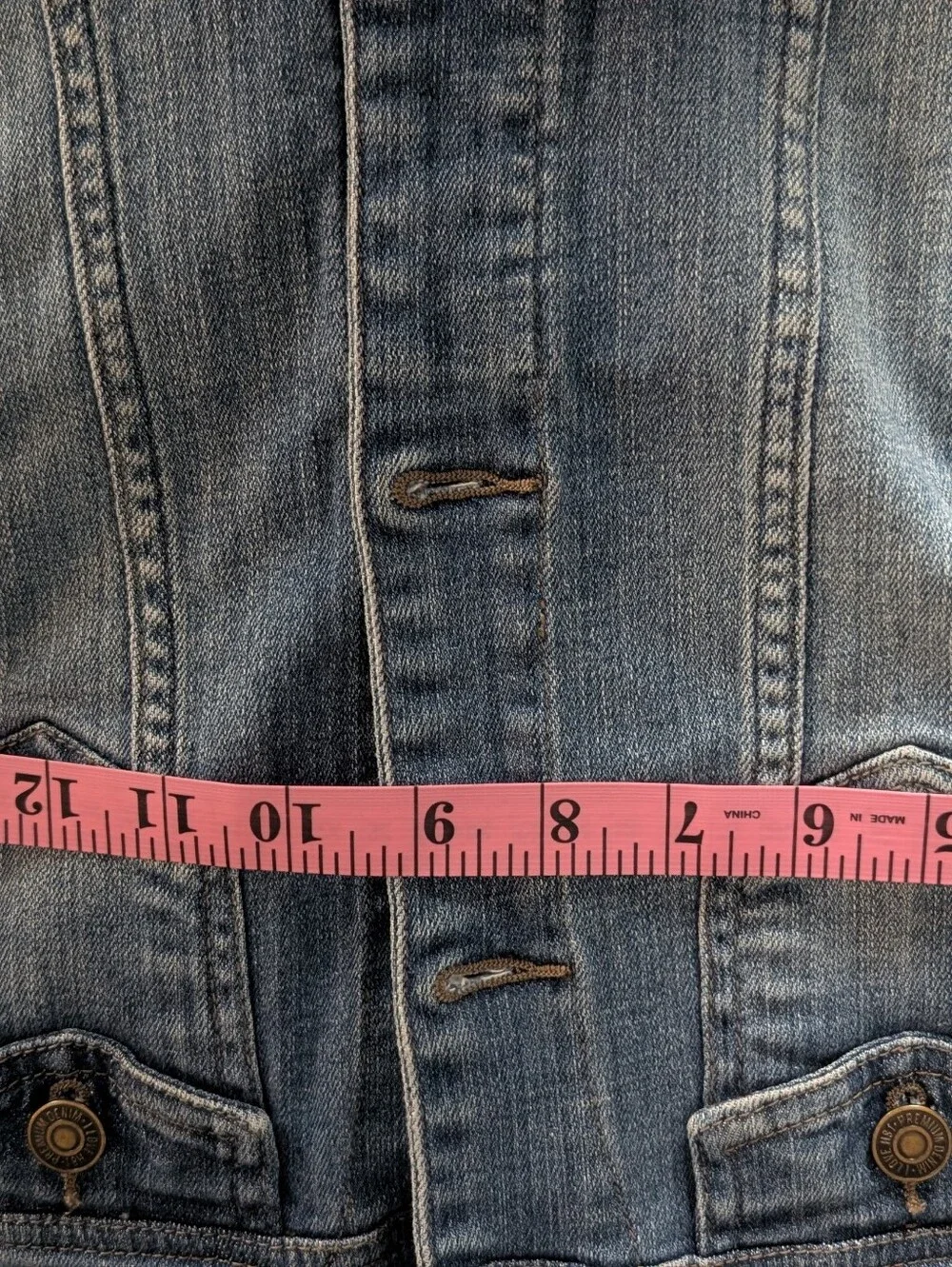 Levi's Blue Denim acket with Floral Accent.